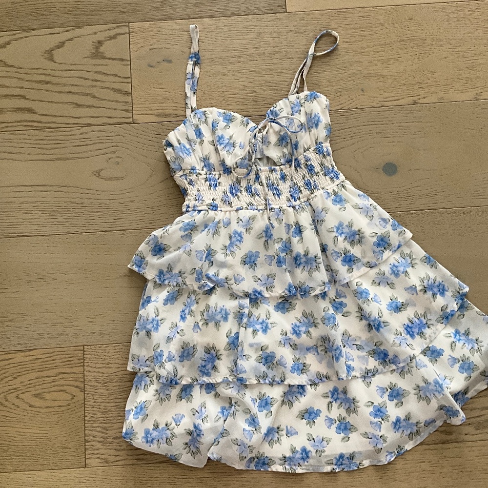 Hello Molly Blue Floral Party Dress